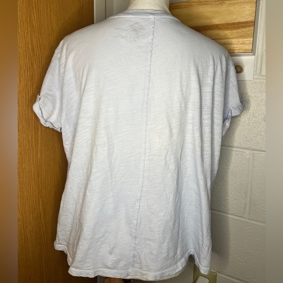 Pilcro light blue V neck top - Picture 3 of 4